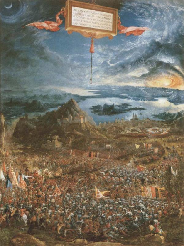 Albrecht Altdorfer the battle of lssus oil painting picture